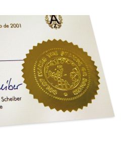 Dombornyomó etikett