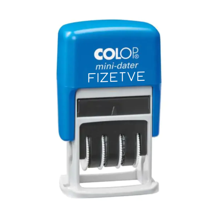 mini dátumbélyegző, fizetve bélyegző